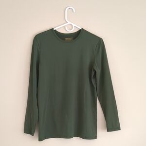 XL Thermajane Solid Green Long Sleeve Shirt